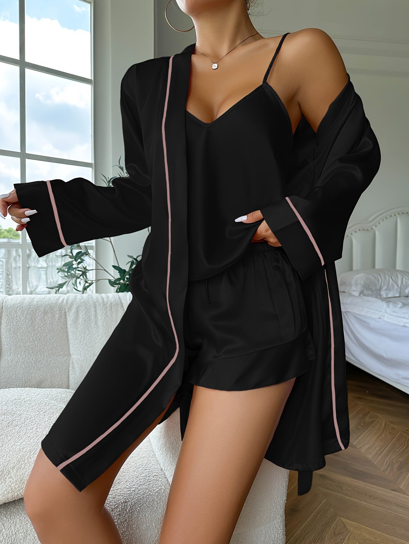 Three Piece Silk Lounge Set